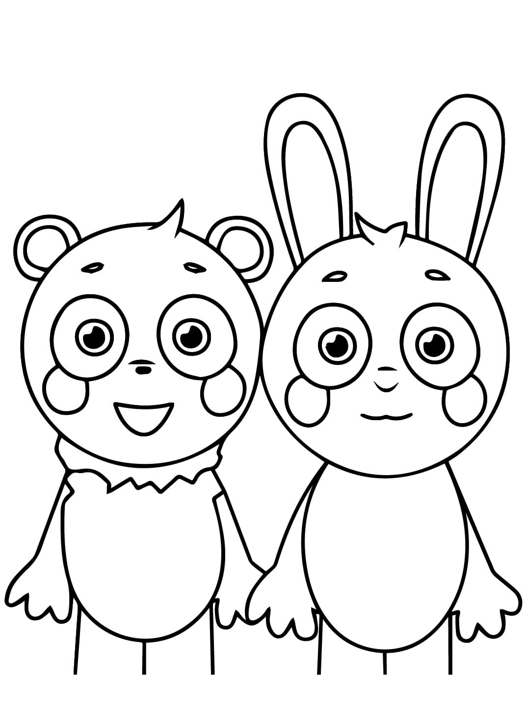 Bearrito and Benson Abgerny Incredibox coloring page