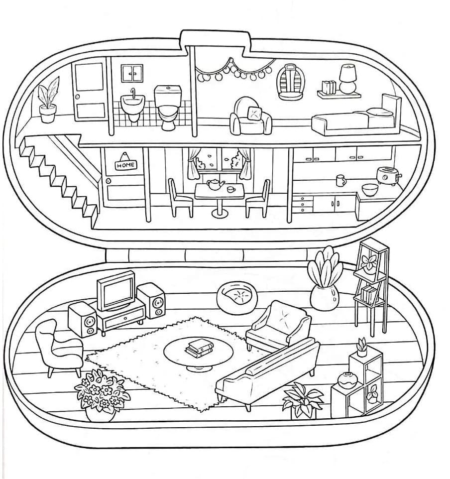 Beautiful Pocket World coloring page