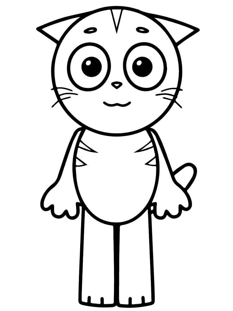 Carl Cat from Abgerny Incredibox coloring page