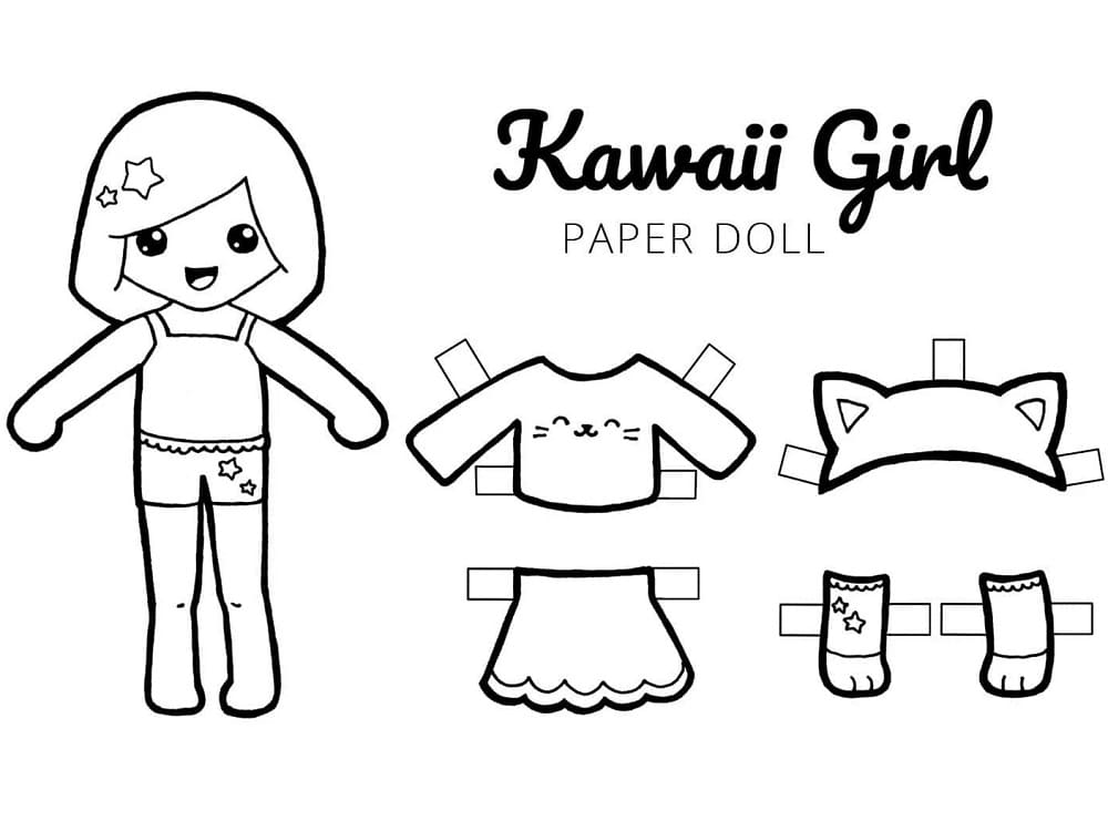 Child Paper Doll coloring page