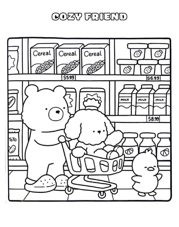 Cozy Friend For Free coloring page