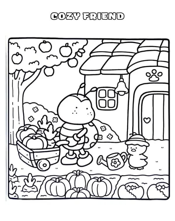 Cozy Friend For Kids coloring page