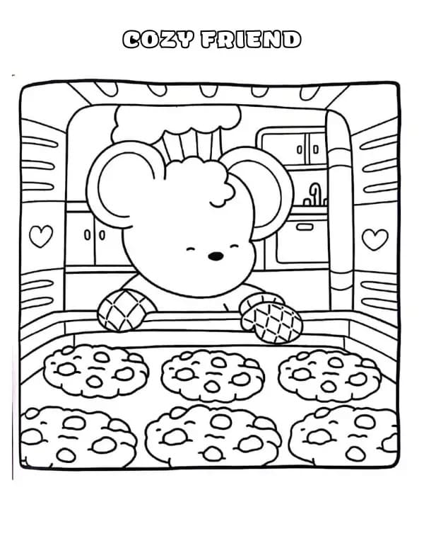 Cozy Friend Fun coloring page