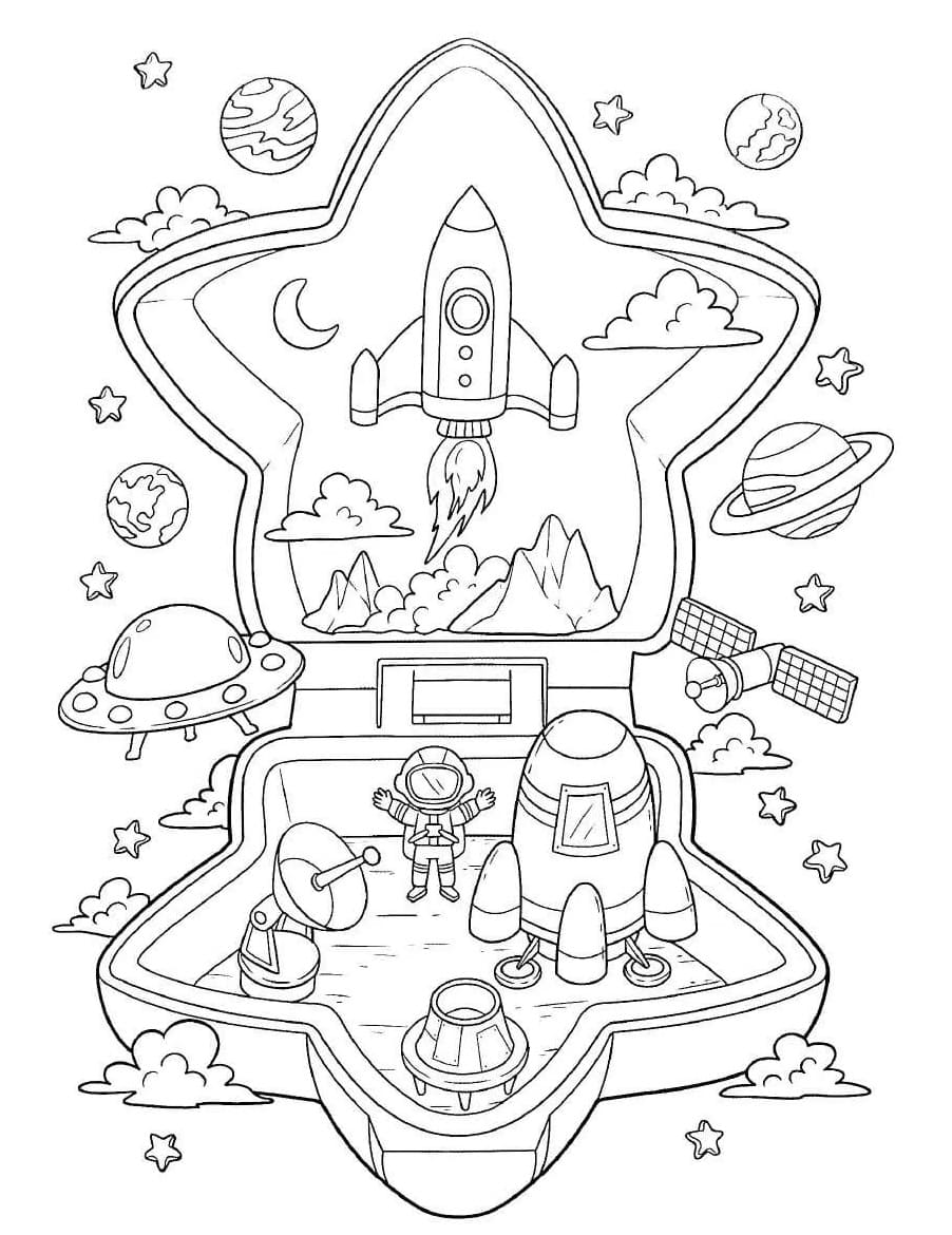 Cute Pocket World coloring page