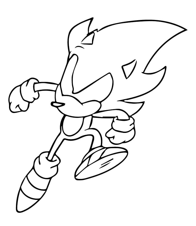 Dark Sonic for Children coloring page