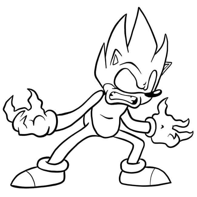 Dark Sonic For Free coloring page