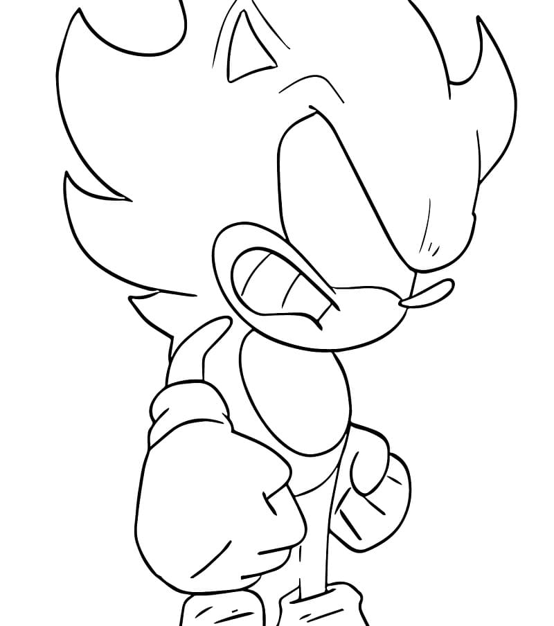 Dark Sonic Free coloring page