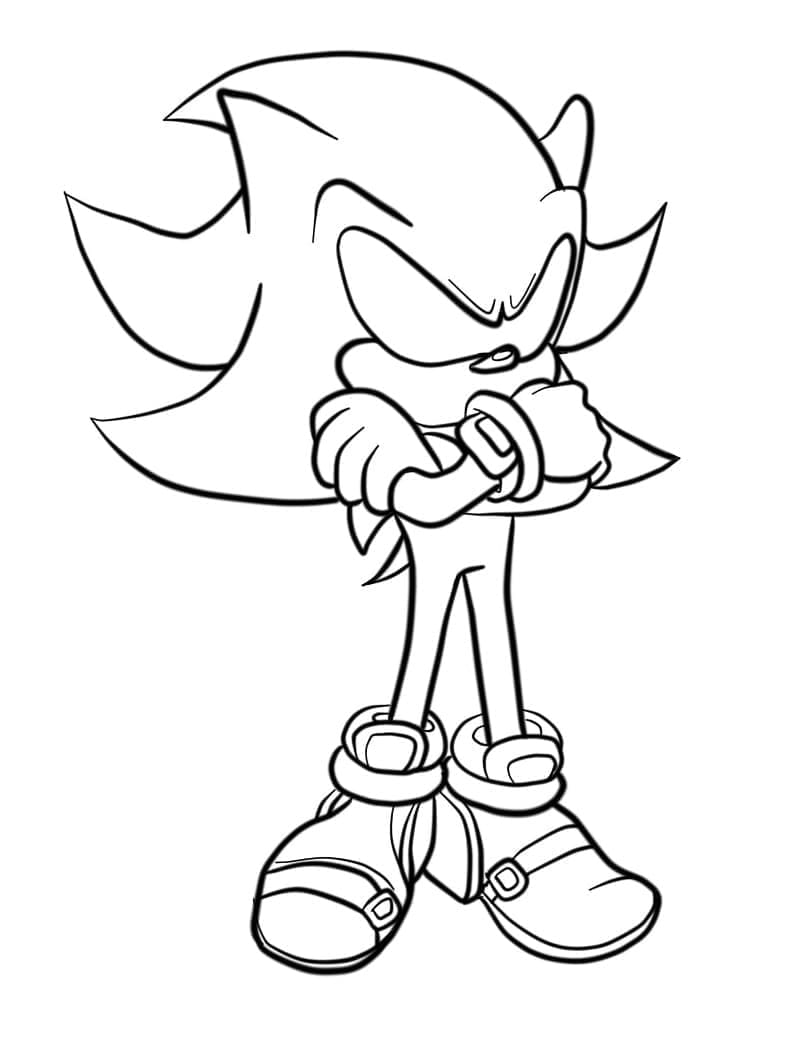 Dark Sonic Free Printable coloring page