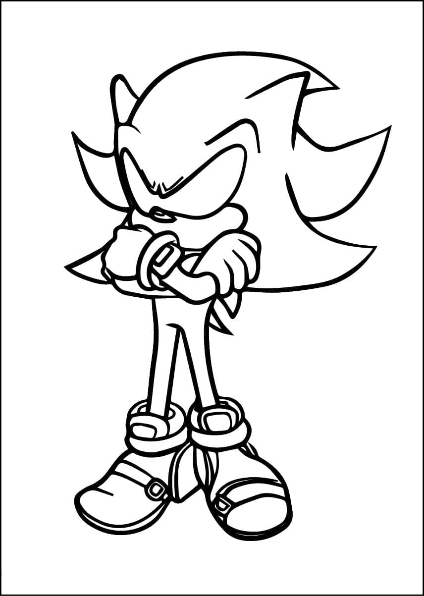 Dark Sonic Image coloring page