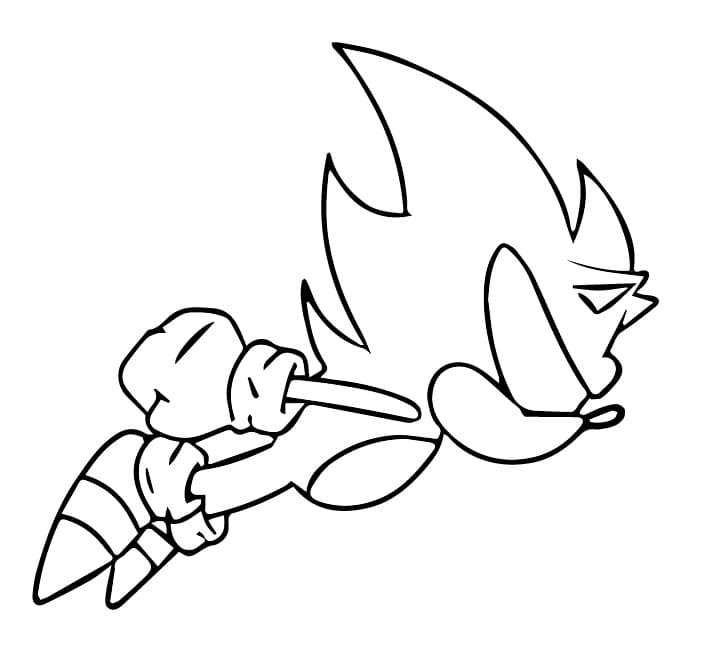 Dark Sonic Printable For Kids