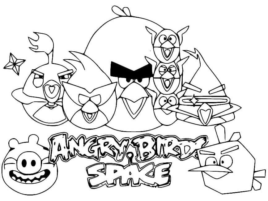 Drawing of Angry Birds Space