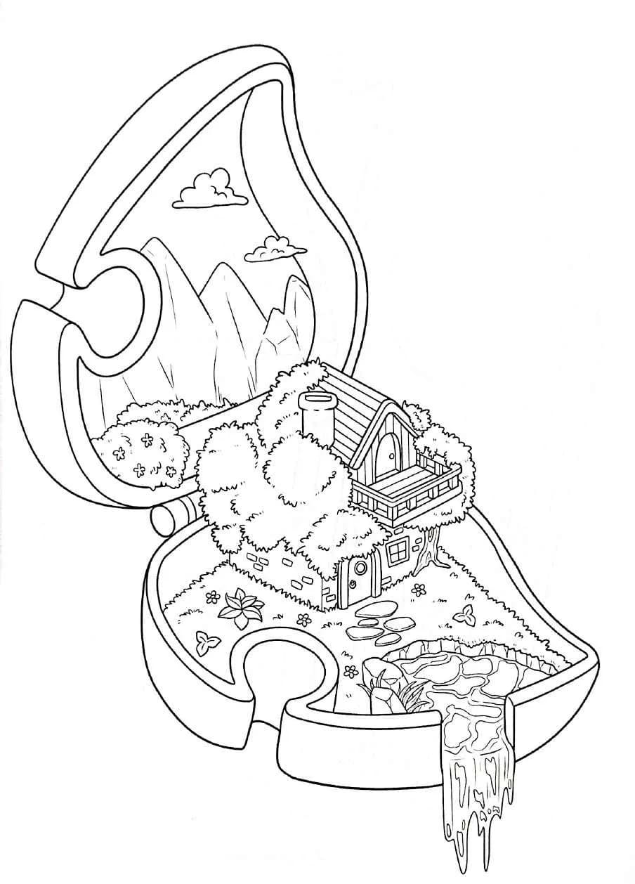 Drawing of Pocket World coloring page