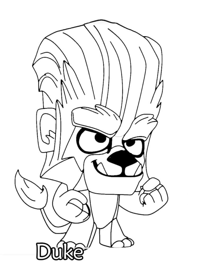 Duke from Zooba coloring page