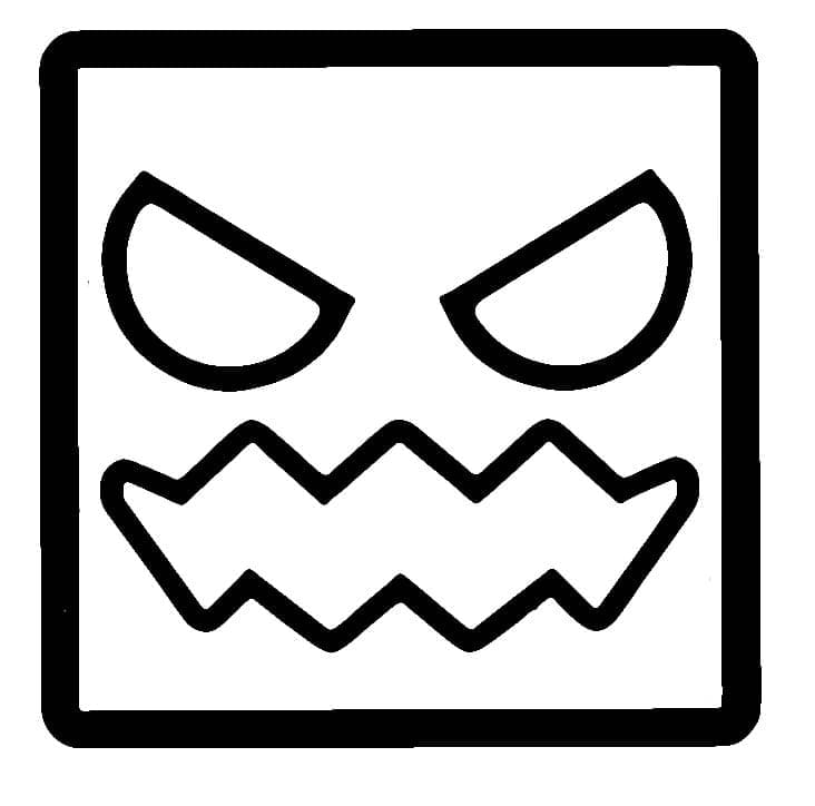 Easy Geometry Dash coloring page