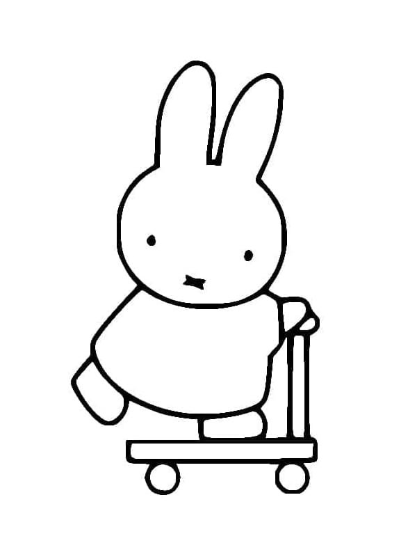 Easy Miffy coloring page