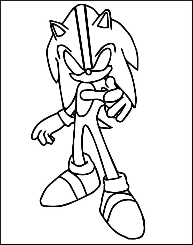 Fantastic Dark Sonic coloring page