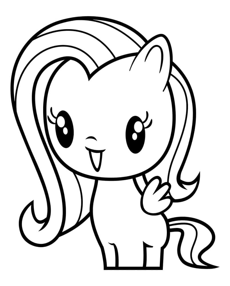 Fluttershy from Cutie Mark Crew coloring page