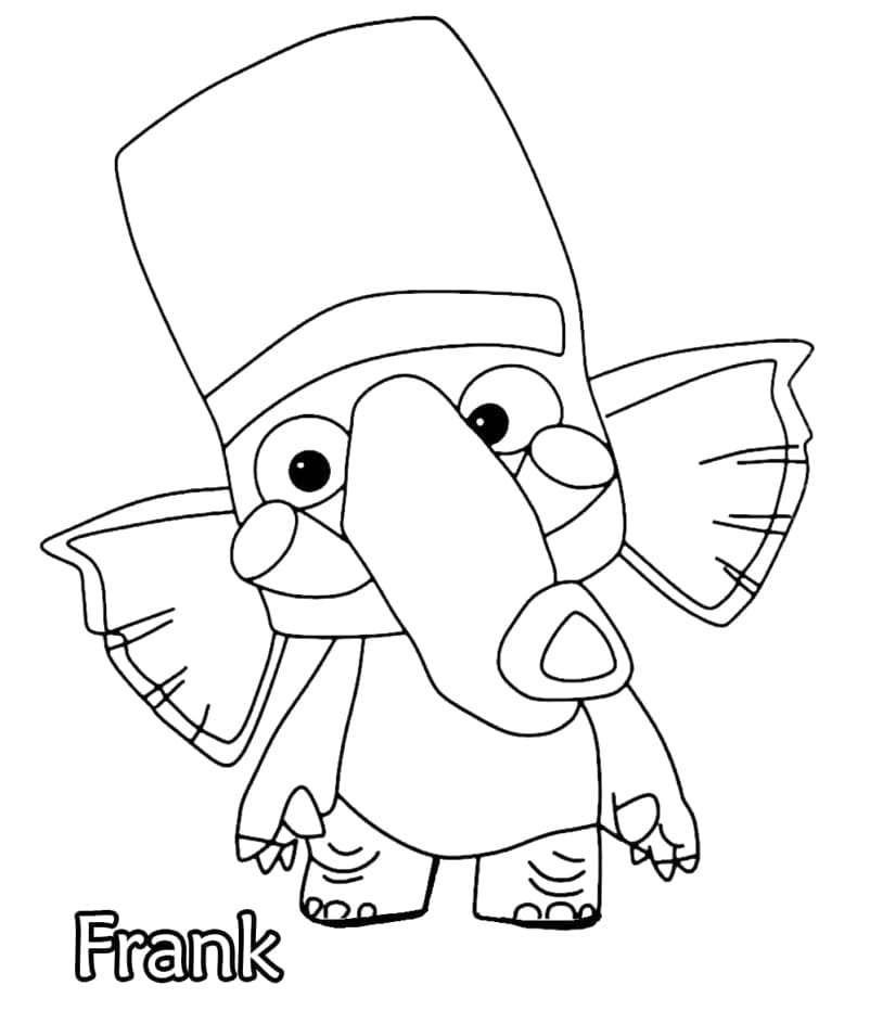 Frank from Zooba coloring page