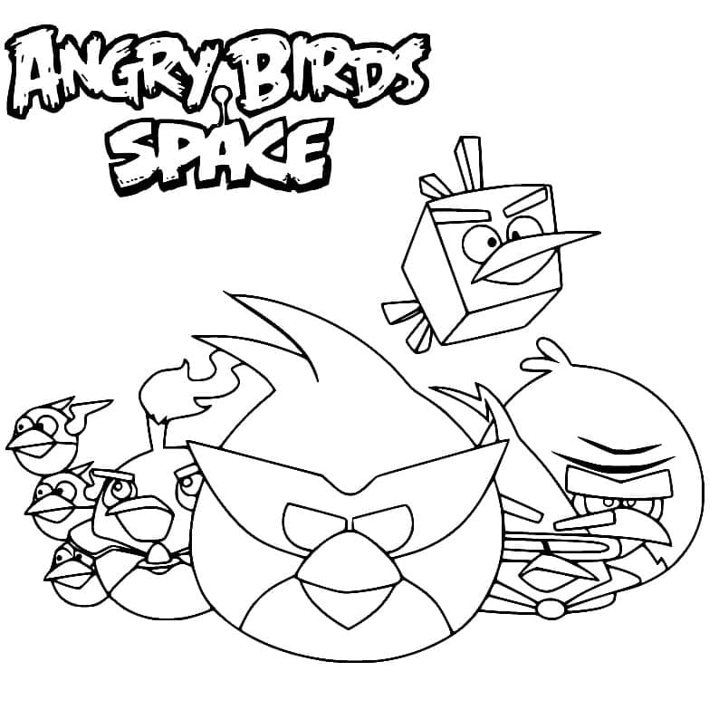 Free Angry Birds Space coloring page