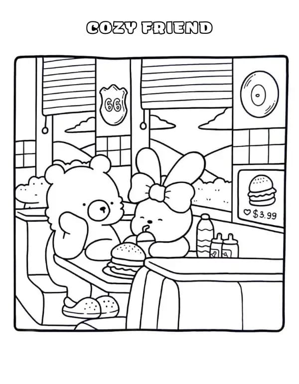 Free Cozy Friend For Kids coloring page