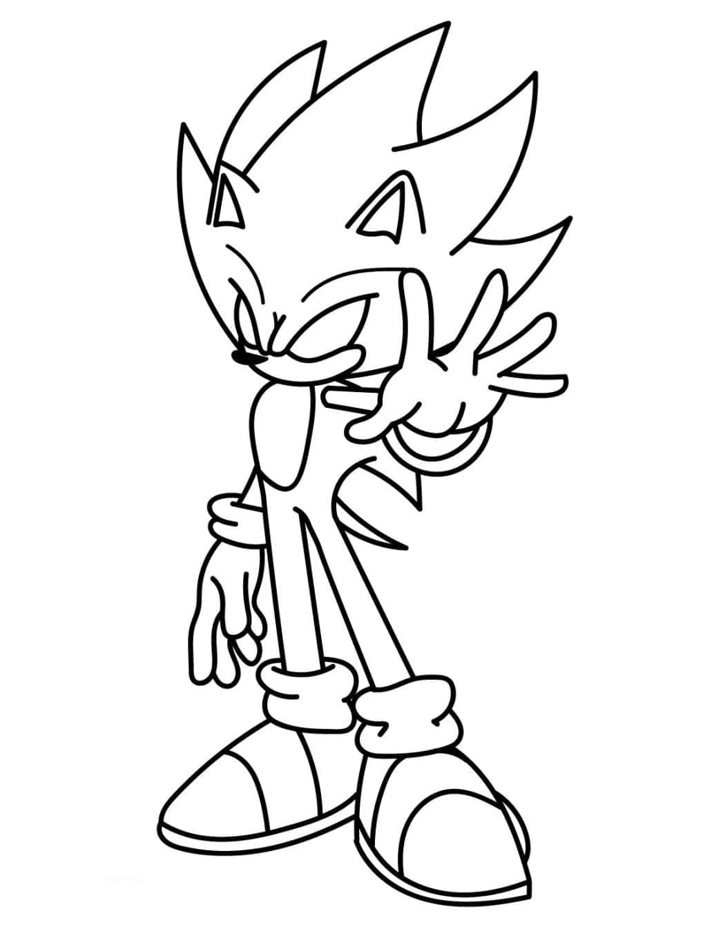 Free Dark Sonic coloring page