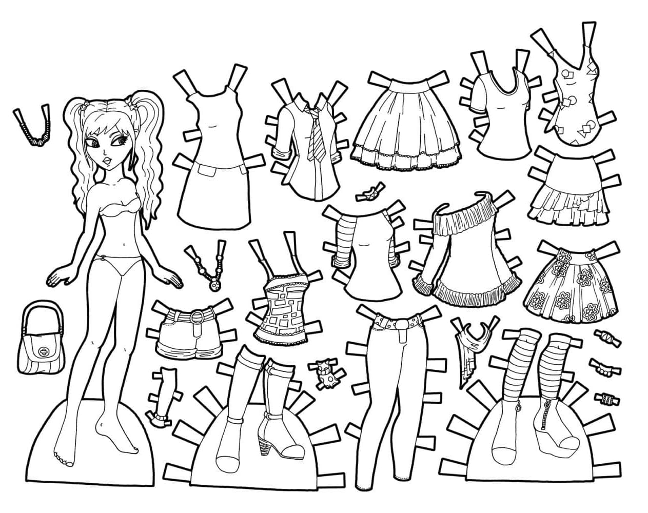 Free Drawing of Paper Doll