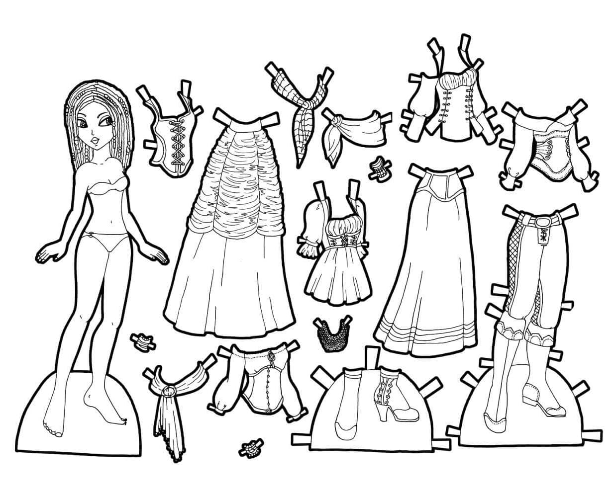 Free Paper Doll to Print coloring page