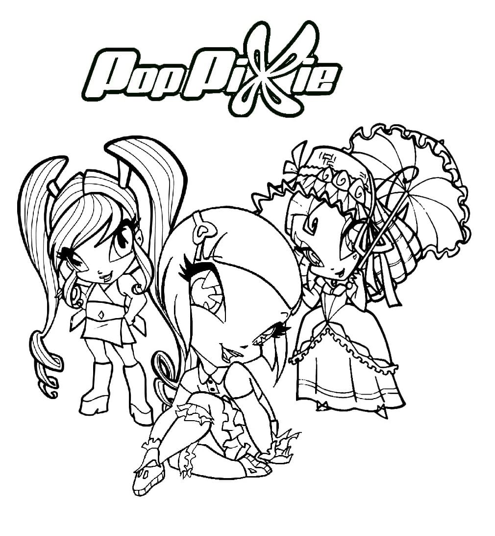 Pop Pixie coloring pages