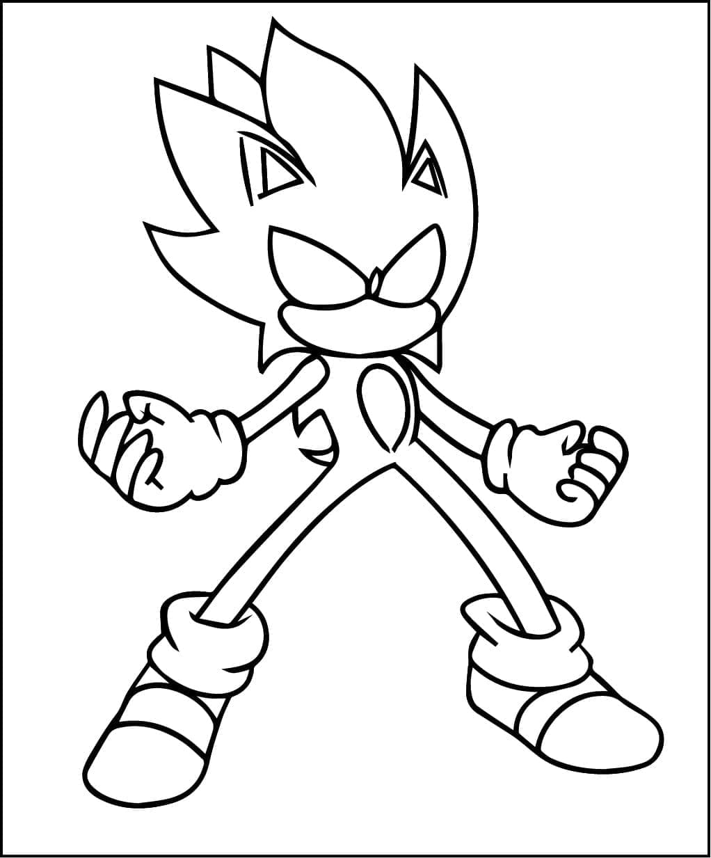 Free Printable Dark Sonic