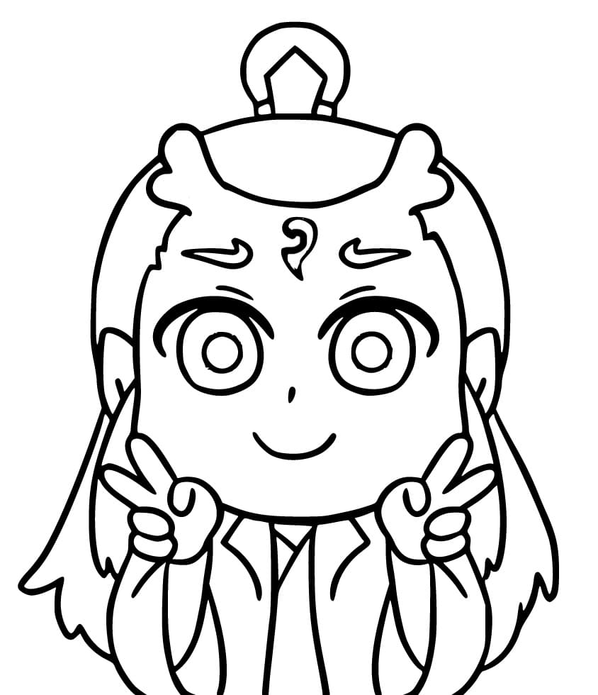 Funny Ao Bing coloring page