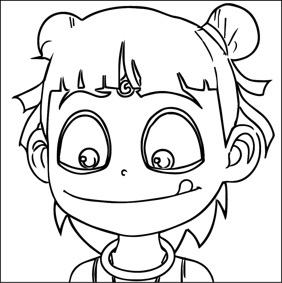 Funny Ne Zha coloring page