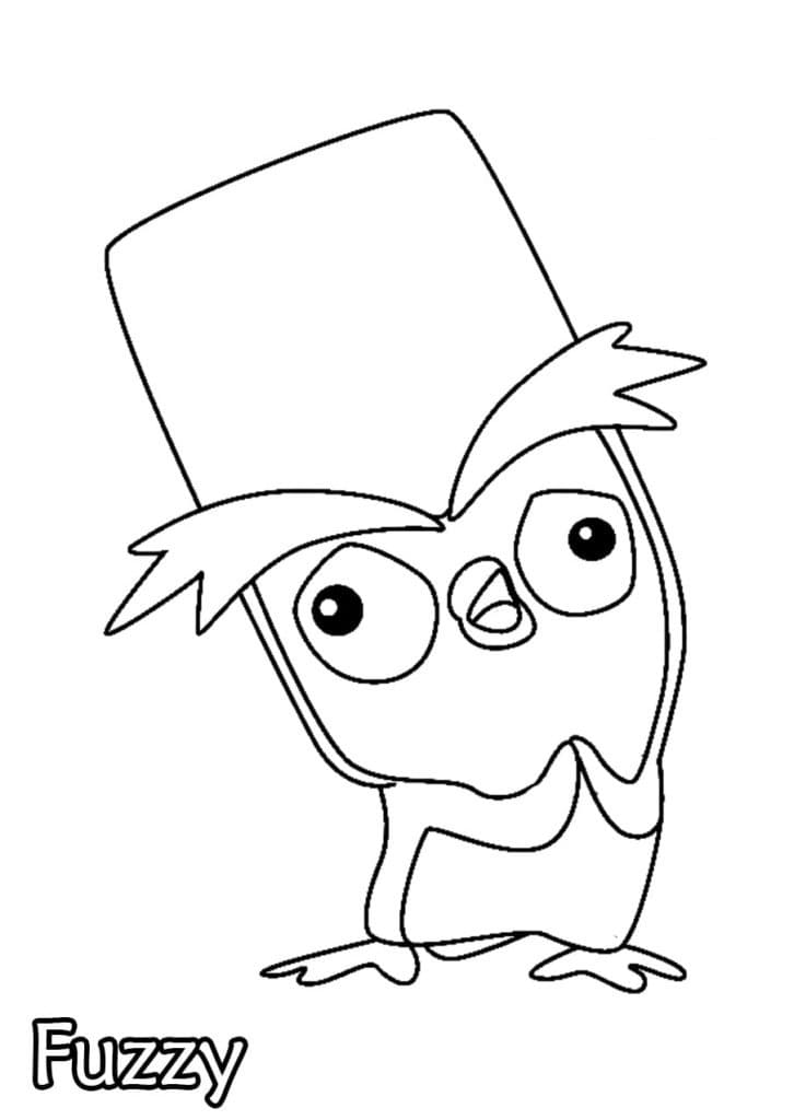 Fuzzy from Zooba coloring page