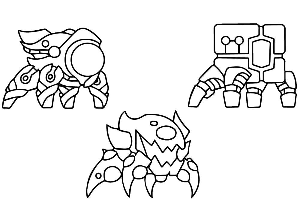 Geometry Dash Characters coloring page