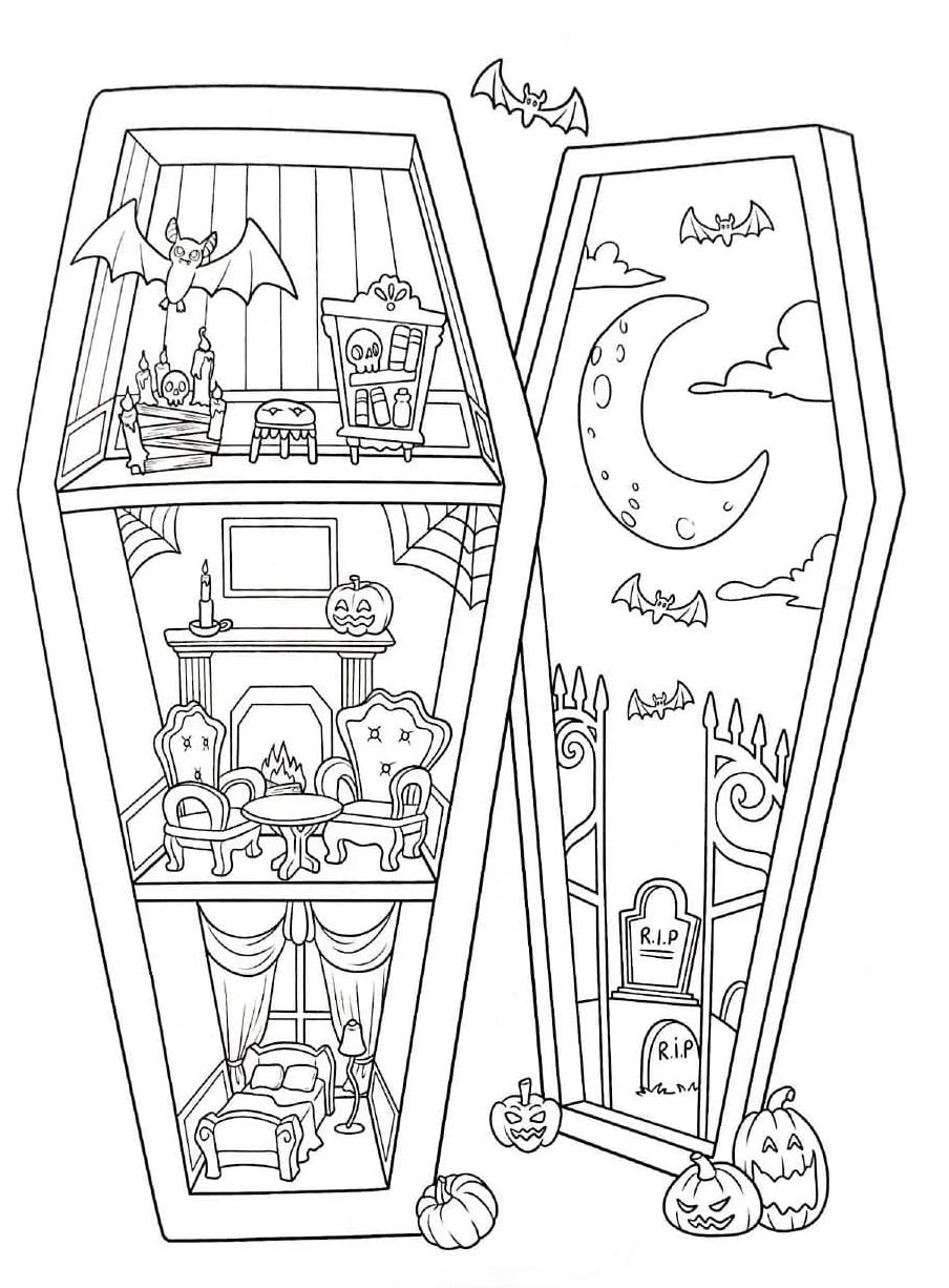 Halloween Pocket World coloring page