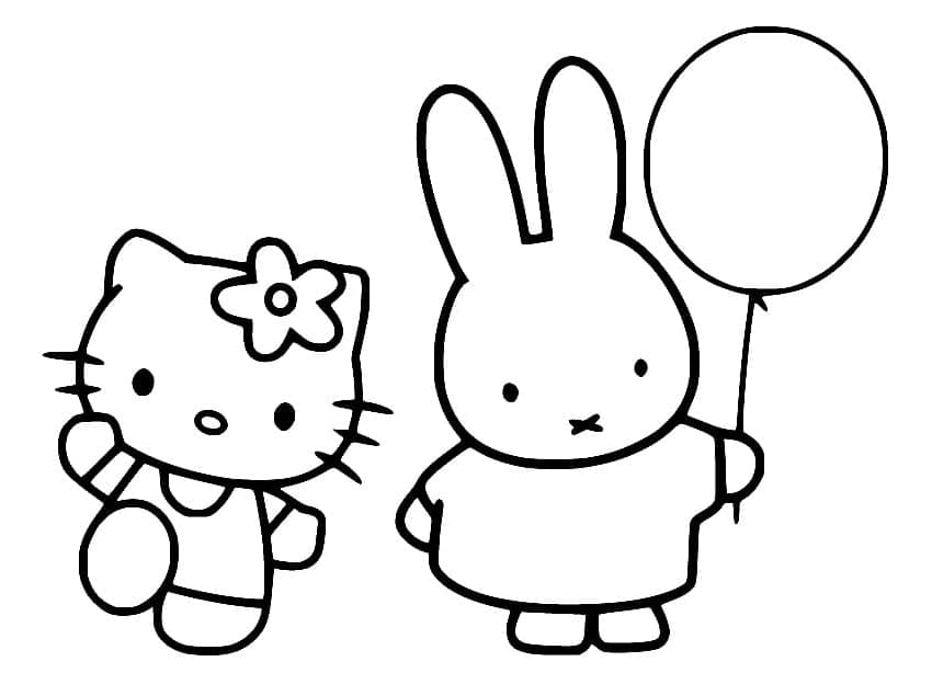 Hello Kitty and Miffy