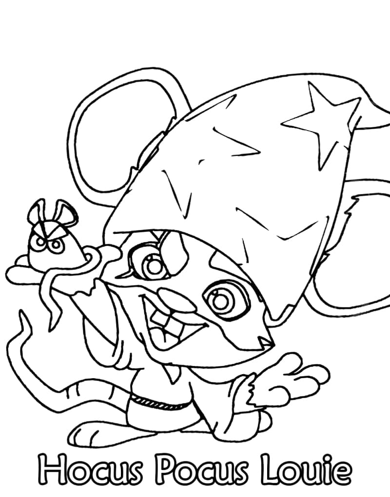 Hocus Pocus Louie from Zooba coloring page