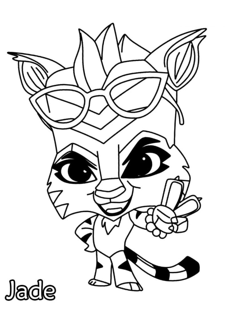 Jade from Zooba coloring page