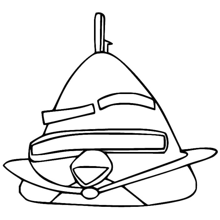 Lazer Bird Angry Birds Space coloring page