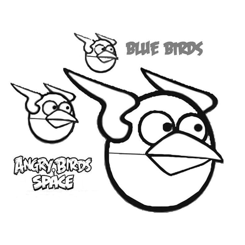 Lightning Bird Angry Birds Space coloring page