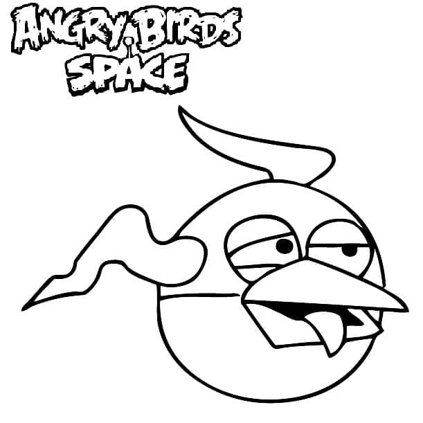 Lightning Bird from Angry Birds Space coloring page