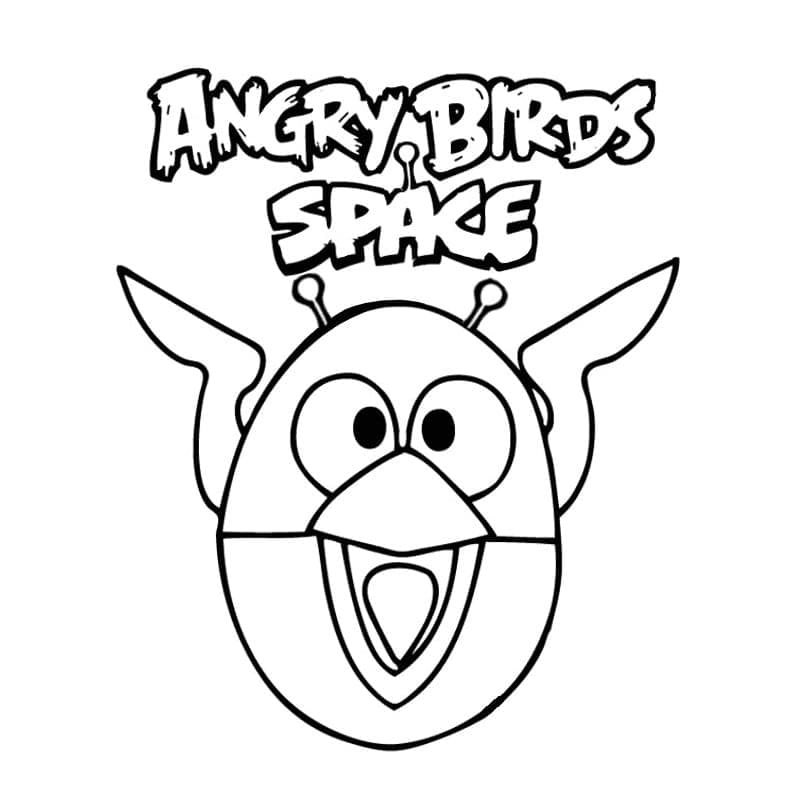 Lightning Bird in Angry Birds Space coloring page