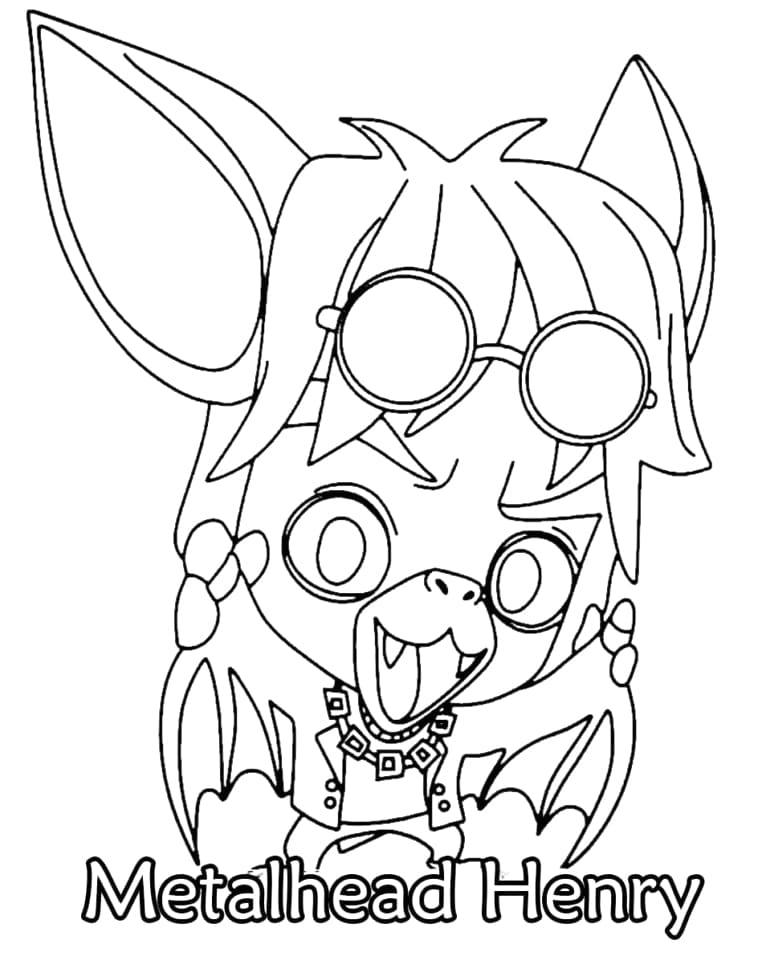 Metalhead Henry from Zooba coloring page