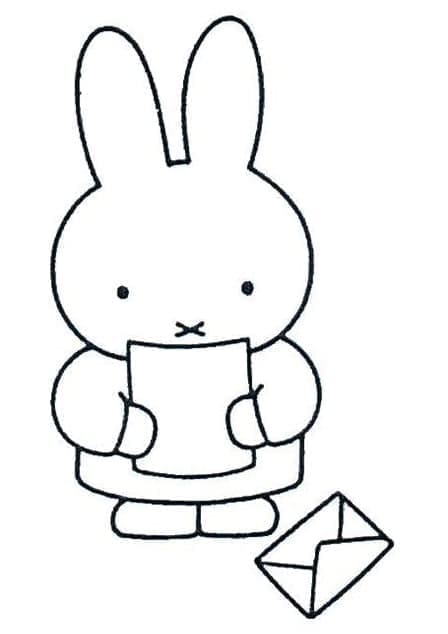 Miffy Reading Letter