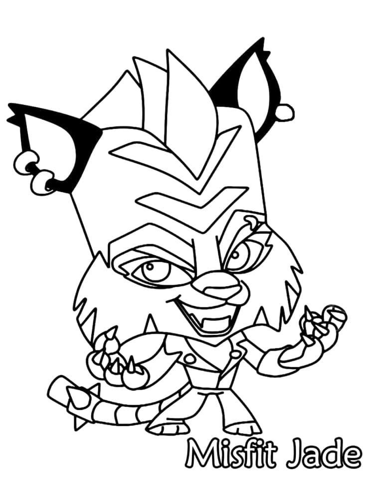 Misfit Jade from Zooba coloring page