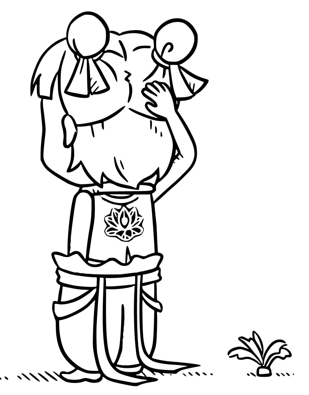 Ne Zha Funny coloring page