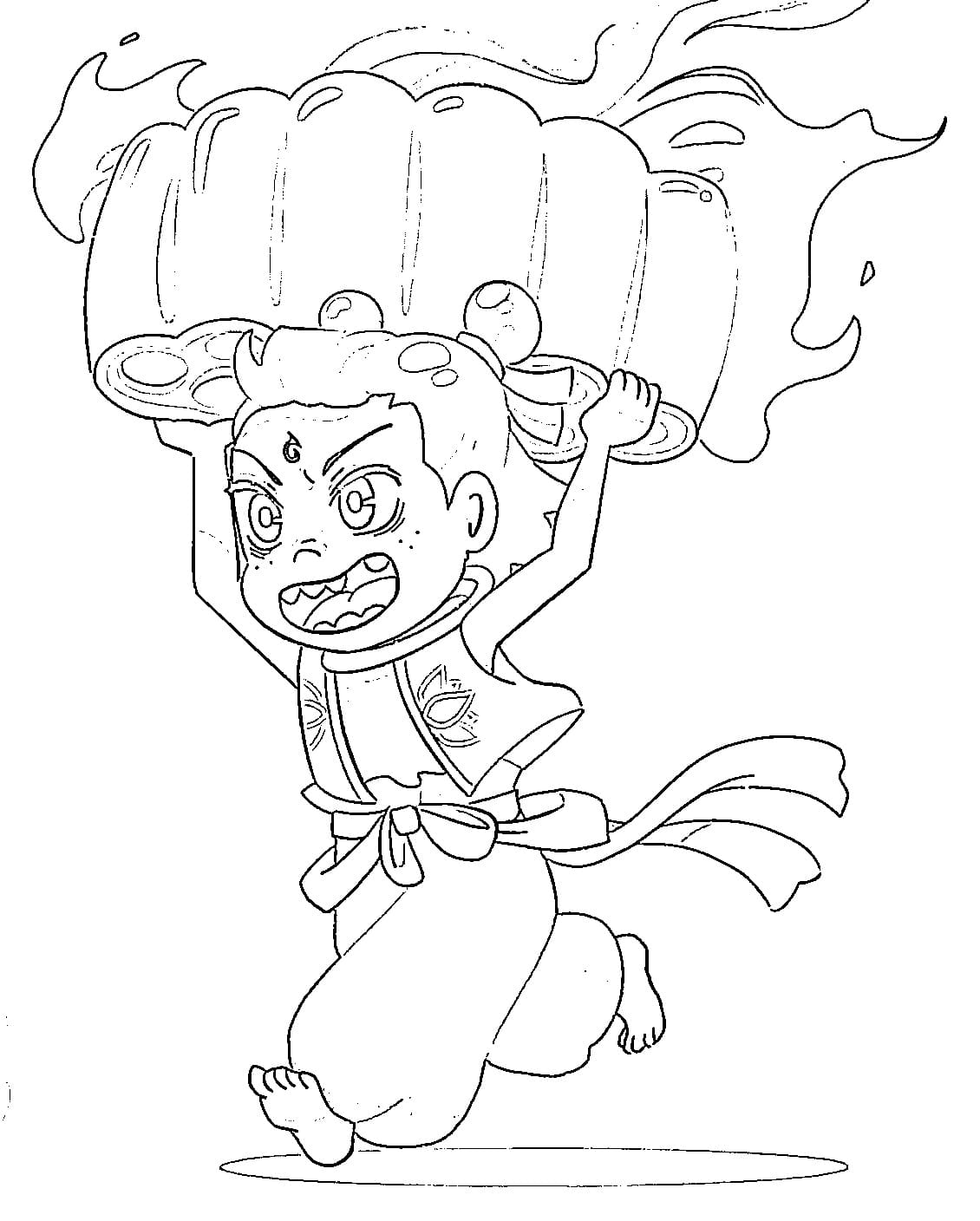 Ne Zha Image coloring page