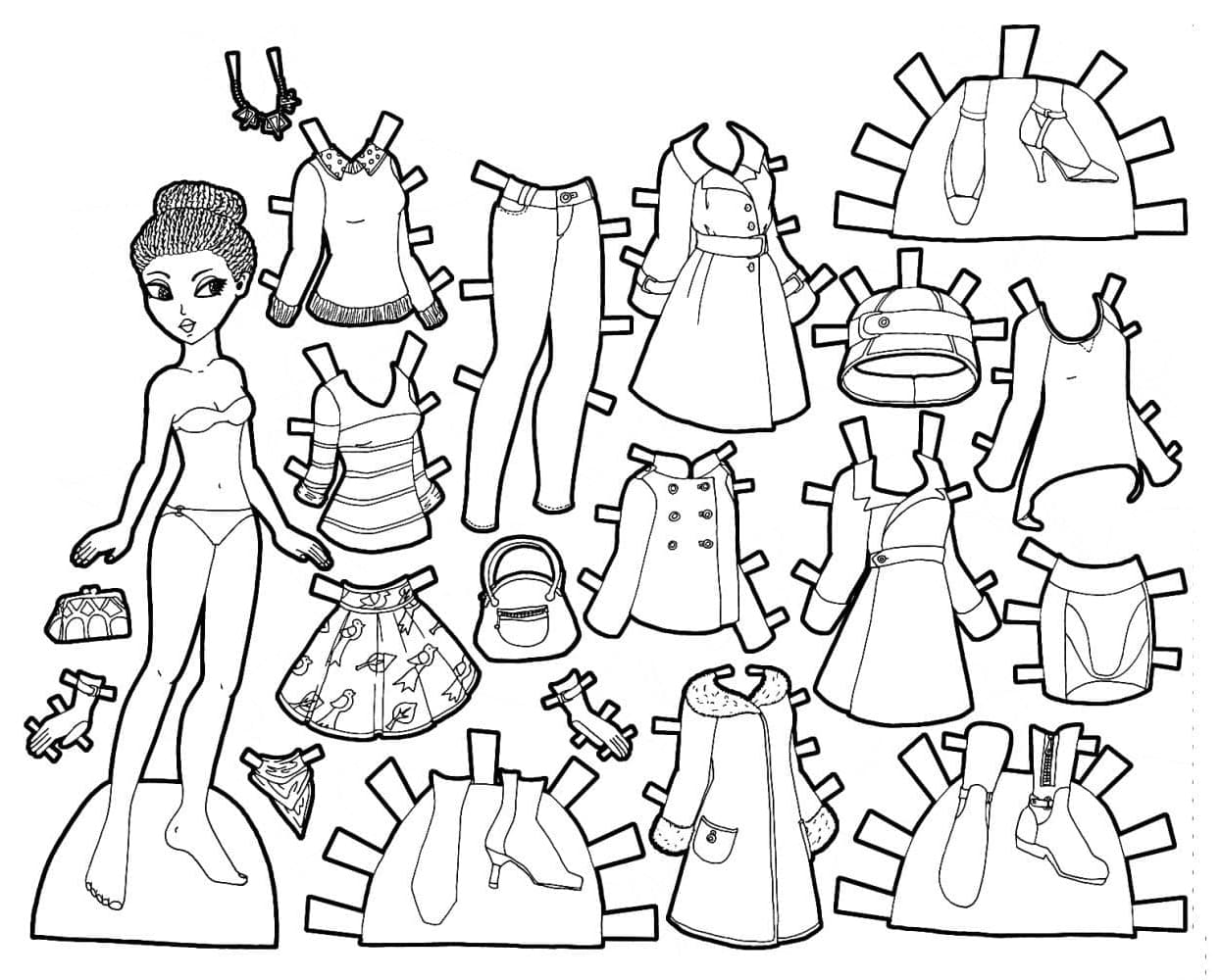 Paper Doll For Children coloring page