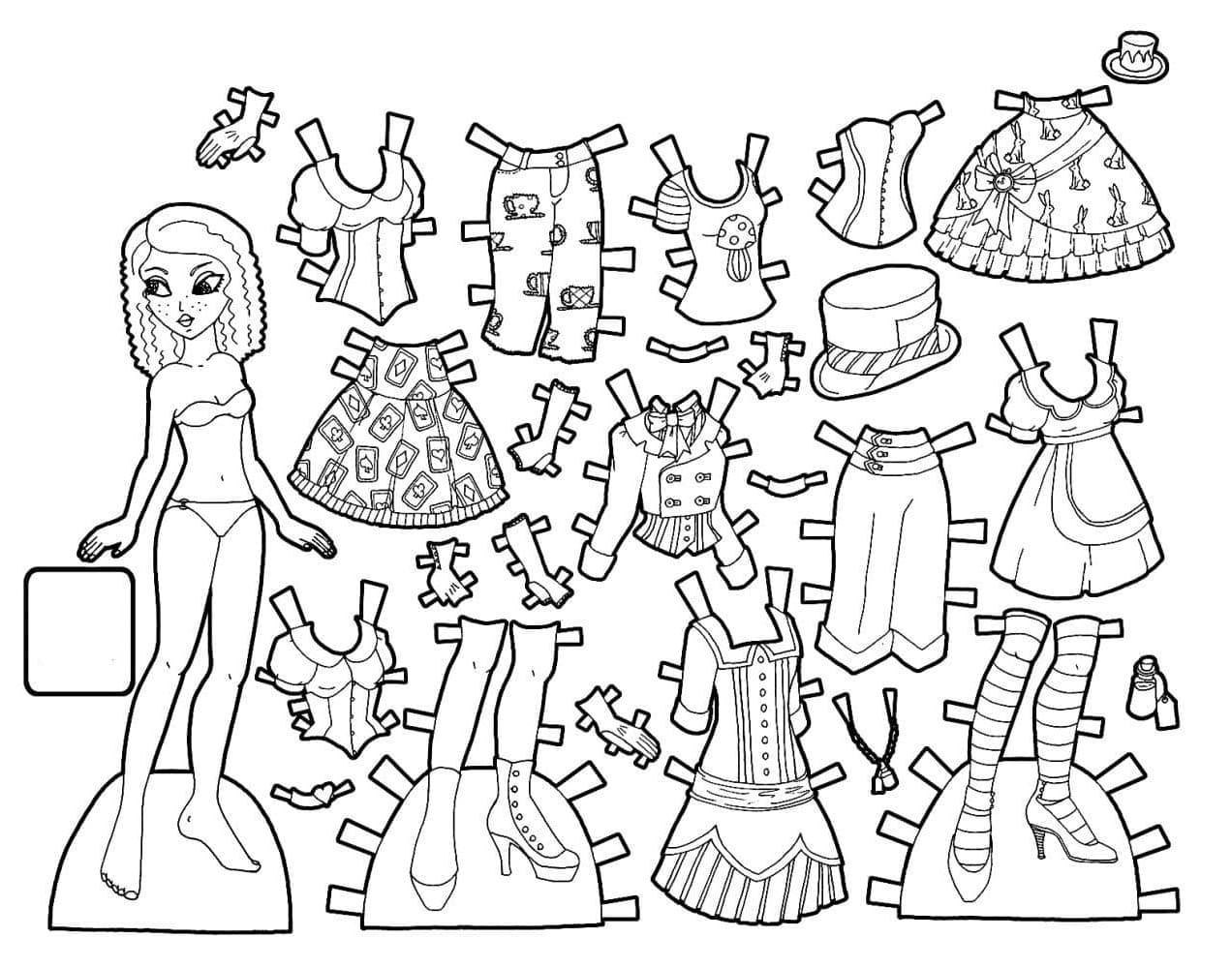 Paper Doll For Free coloring page