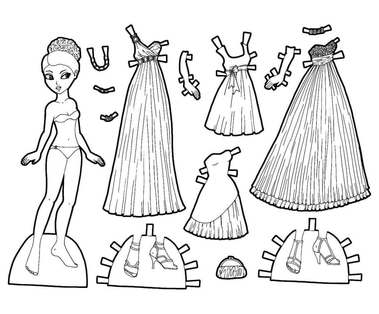 Paper Doll For Girls coloring page