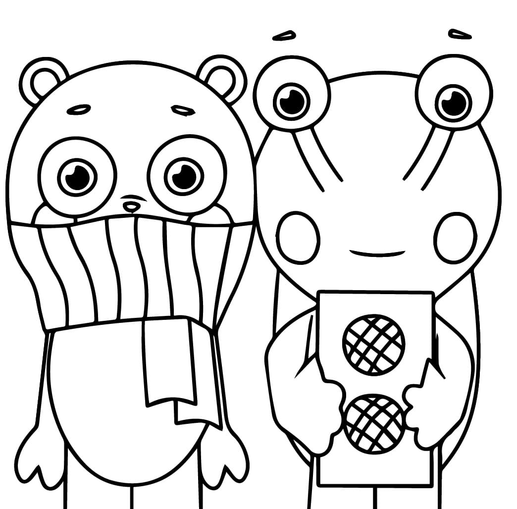 Paul and Shaun Abgerny Incredibox coloring page